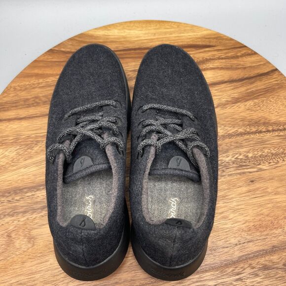 Allbirds Wool Runners Shoes Womens Size 9 Black Raven Black Sole Running Comfort - Picture 6 of 9